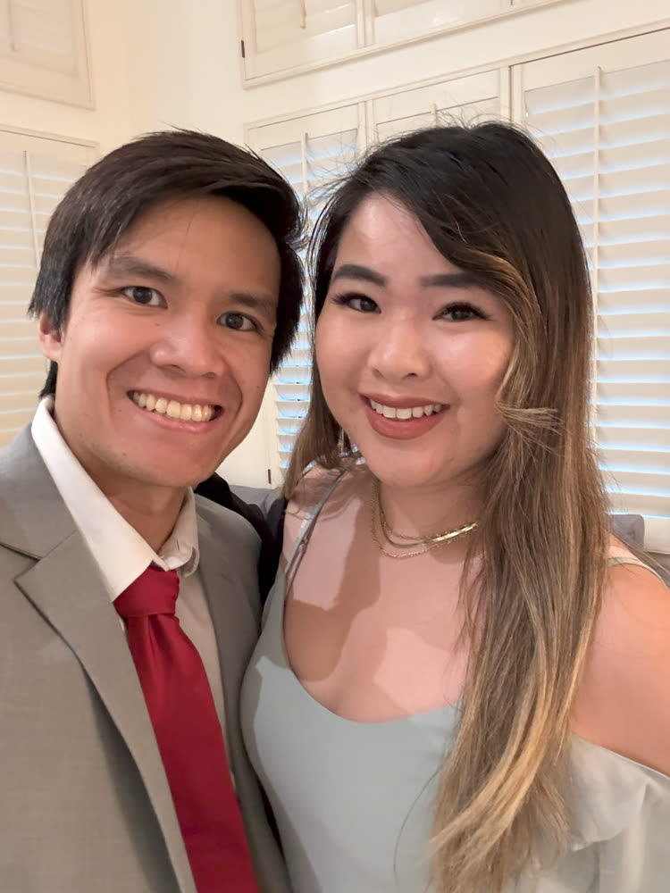 Edward and his wife dressed up for an evening out