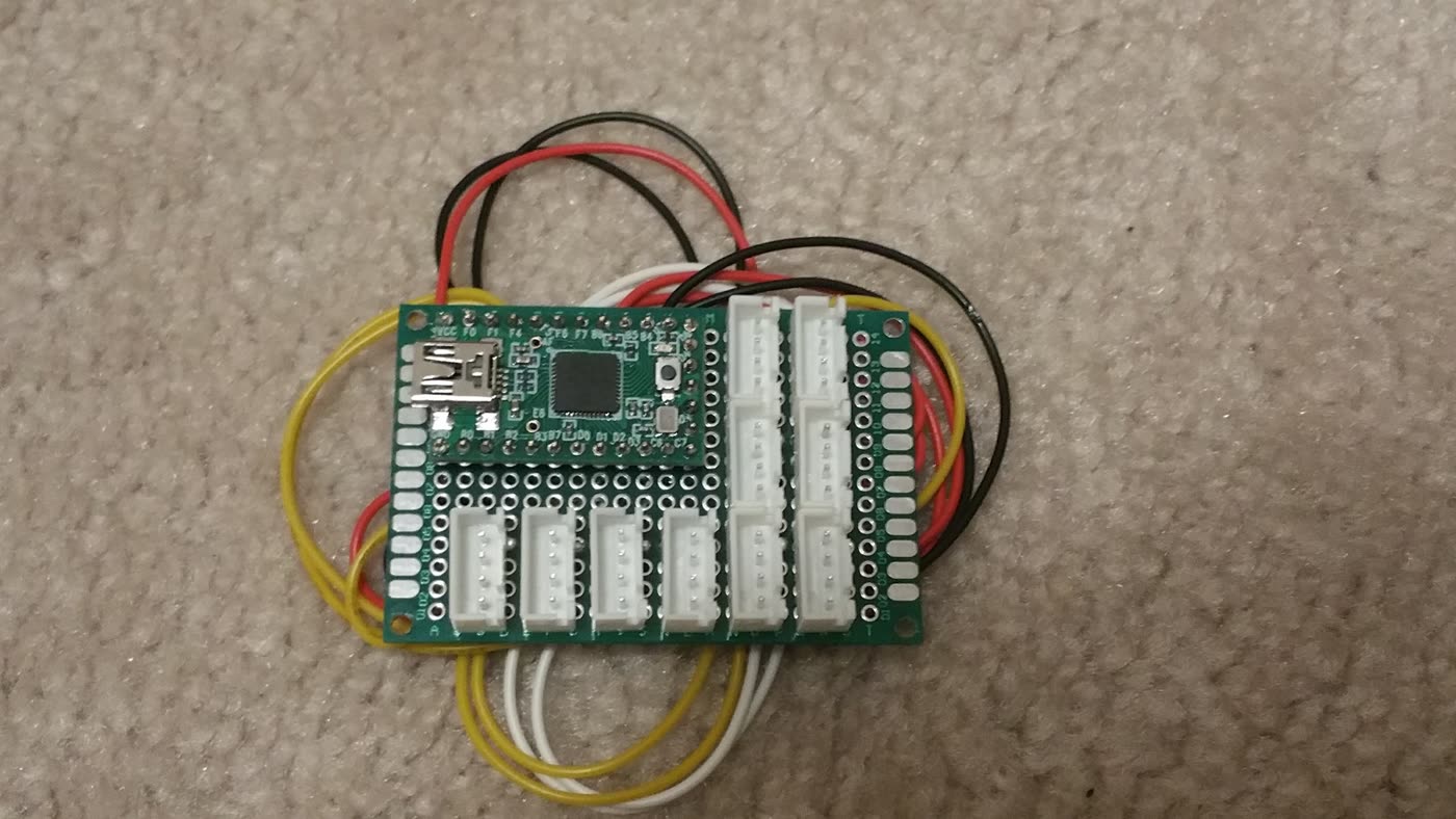 The I/O board with its connectors